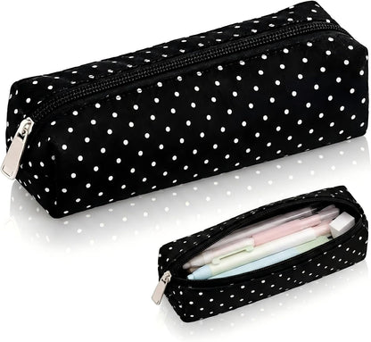 Polka Dot Canvas Pouch, Aesthetic Polka Dot Canvas Case for Daily Item
