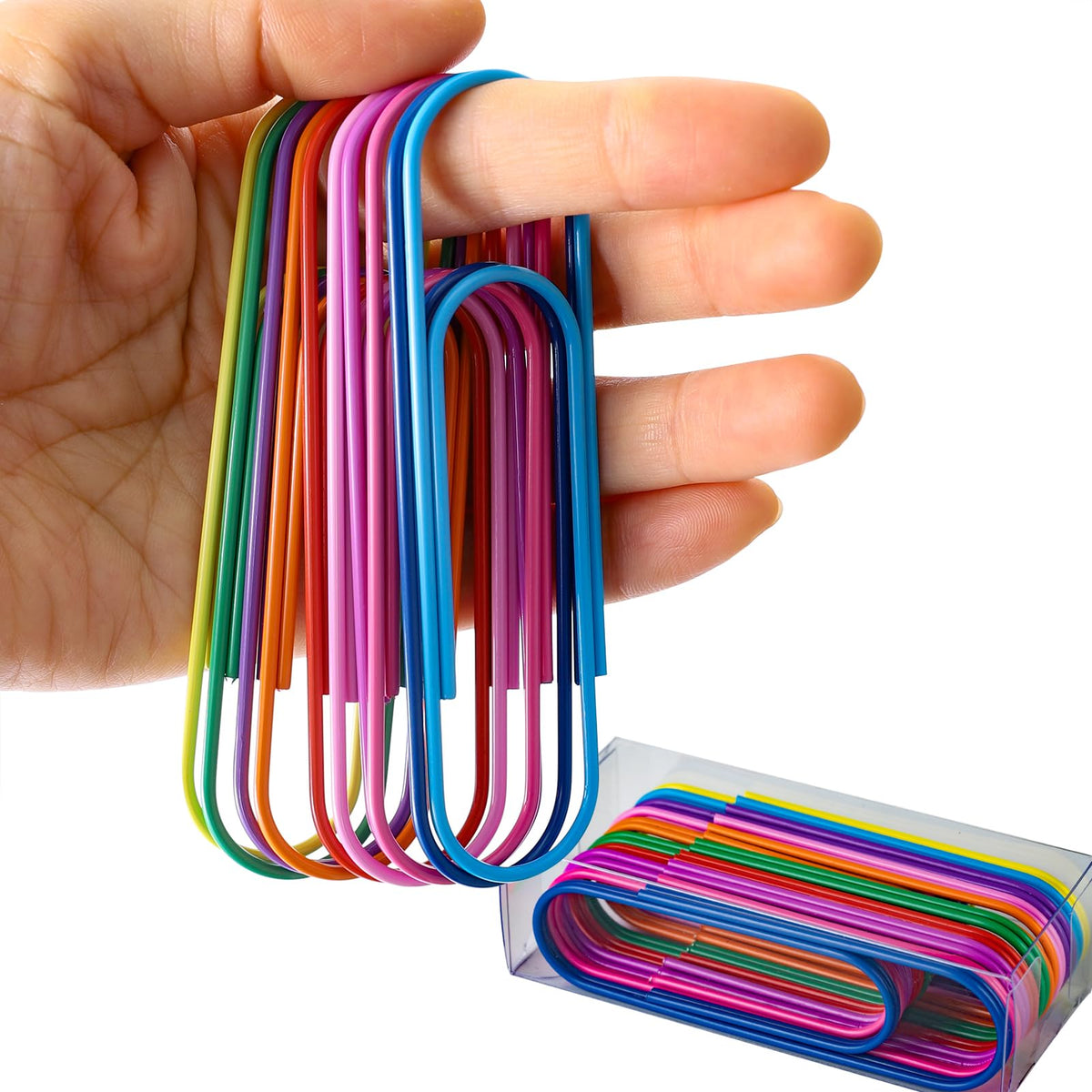 Timenu 4 Inch Jumbo Paper Clips, Large Colored Paper Clips, 40 Pack