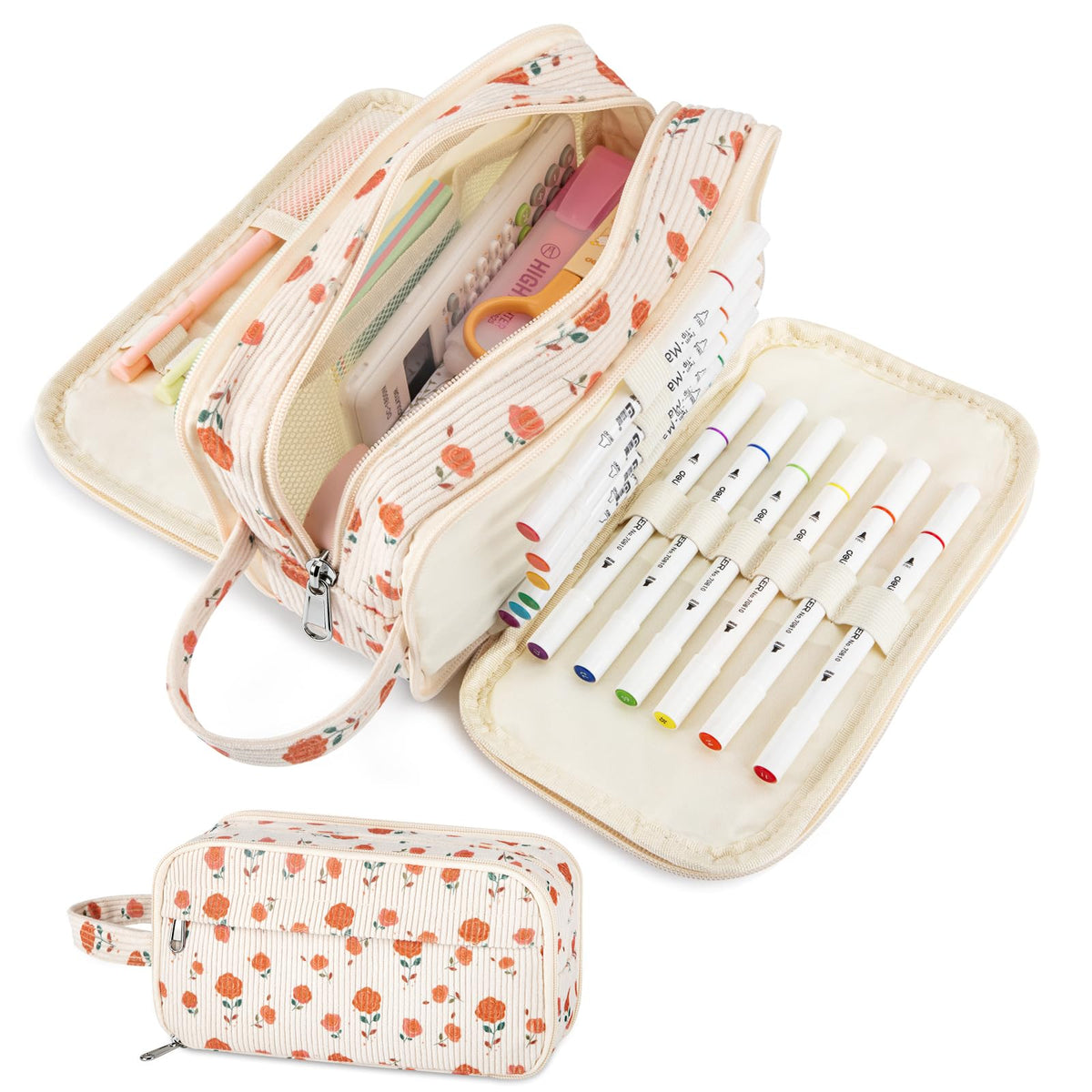 Cute Big Pencil Case Pouch Bag Strawberry for Teen Girls Boy Gift