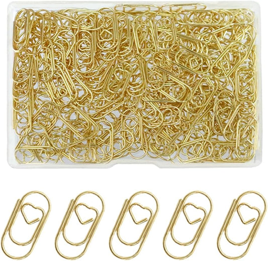 200 Pcs Small Heart Paper Clips Paperclips, 0.78 inch Cute Mini Paperclips