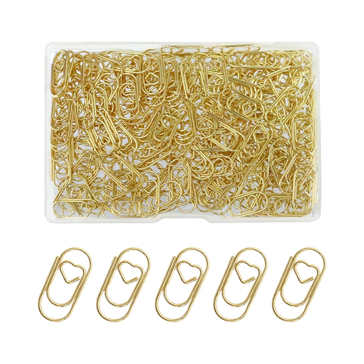 200 Pcs Small Heart Paper Clips Paperclips, 0.78 inch Cute Mini Paperclips