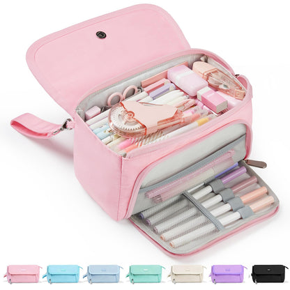 Sooez Super Large Pencil Case, Big Capacity Pencil Bag with 3 Compartments