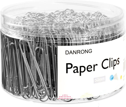 Silver Jumbo Paper Clips, 270pcs 2 Inch (50 mm) Paper Clip, Large Paperclips Great for Office School and Personal Use(2 in, Silver)