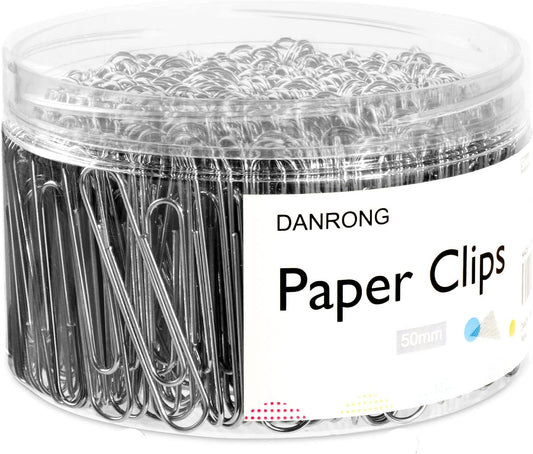 Silver Jumbo Paper Clips, 270pcs 2 Inch (50 mm) Paper Clip, Large Paperclips Great for Office School and Personal Use(2 in, Silver)