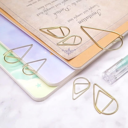 DEEDYGO 250 PCS Gold Paper Clips, Teardrop Paperclips, 1 Inch