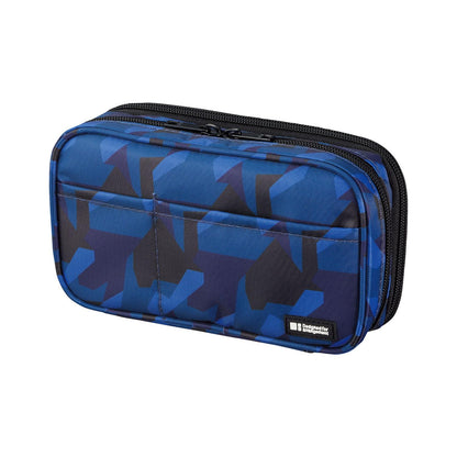 LIHIT LAB Large Capacity Zipper Pencil Case For School Office College, Big Capacity 4 Compartments Pencil Bag Holder Adults Teen Boys Girls, Travel Cosmetics Storage, Black (A7551-24)