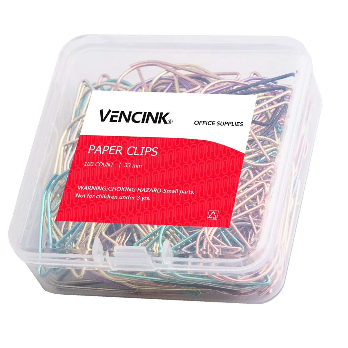 VENCINK 300 Pcs Gold Paper Clips Teardrop Cute Paperclips