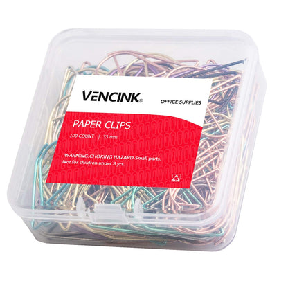 VENCINK 300 Pcs Gold Paper Clips Teardrop Cute Paperclips