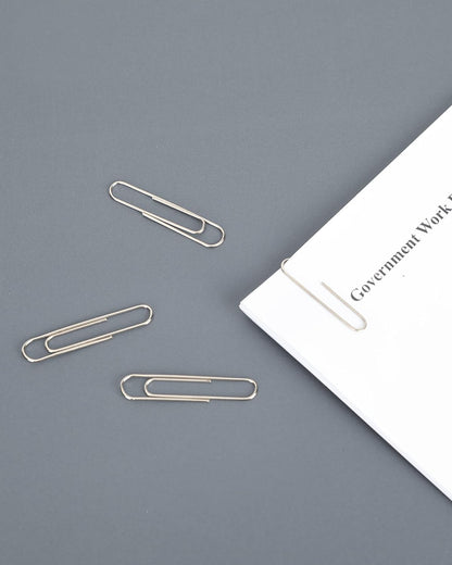 PAPERPAL Jumbo Non-Skid Paper Clips, 2 Inch (50 mm), 300 Count, Silver