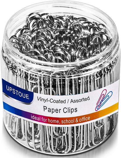 Vinaco Silver Large Paper Clips, 100 Pack 2", Rustproof Office School Use