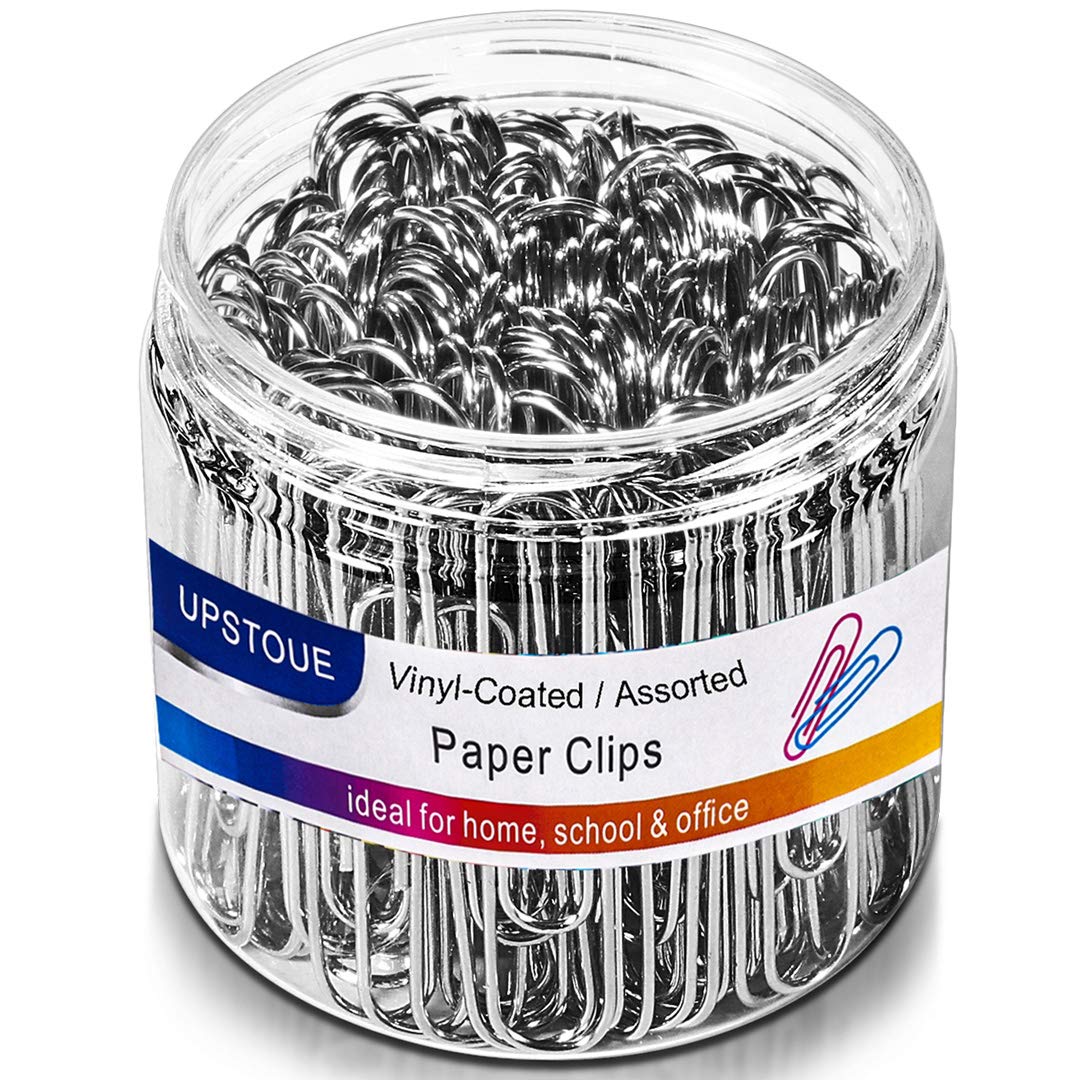 Vinaco Silver Large Paper Clips, 100 Pack 2", Rustproof Office School Use