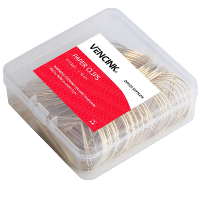 VENCINK 300 Pcs Gold Paper Clips Teardrop Cute Paperclips