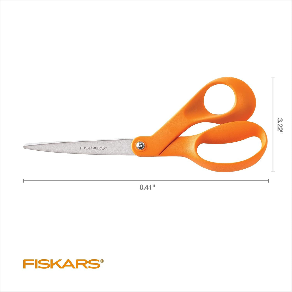 Fiskars 8" Original Orange-Handled Craft & Fabric Scissors, All Purpose