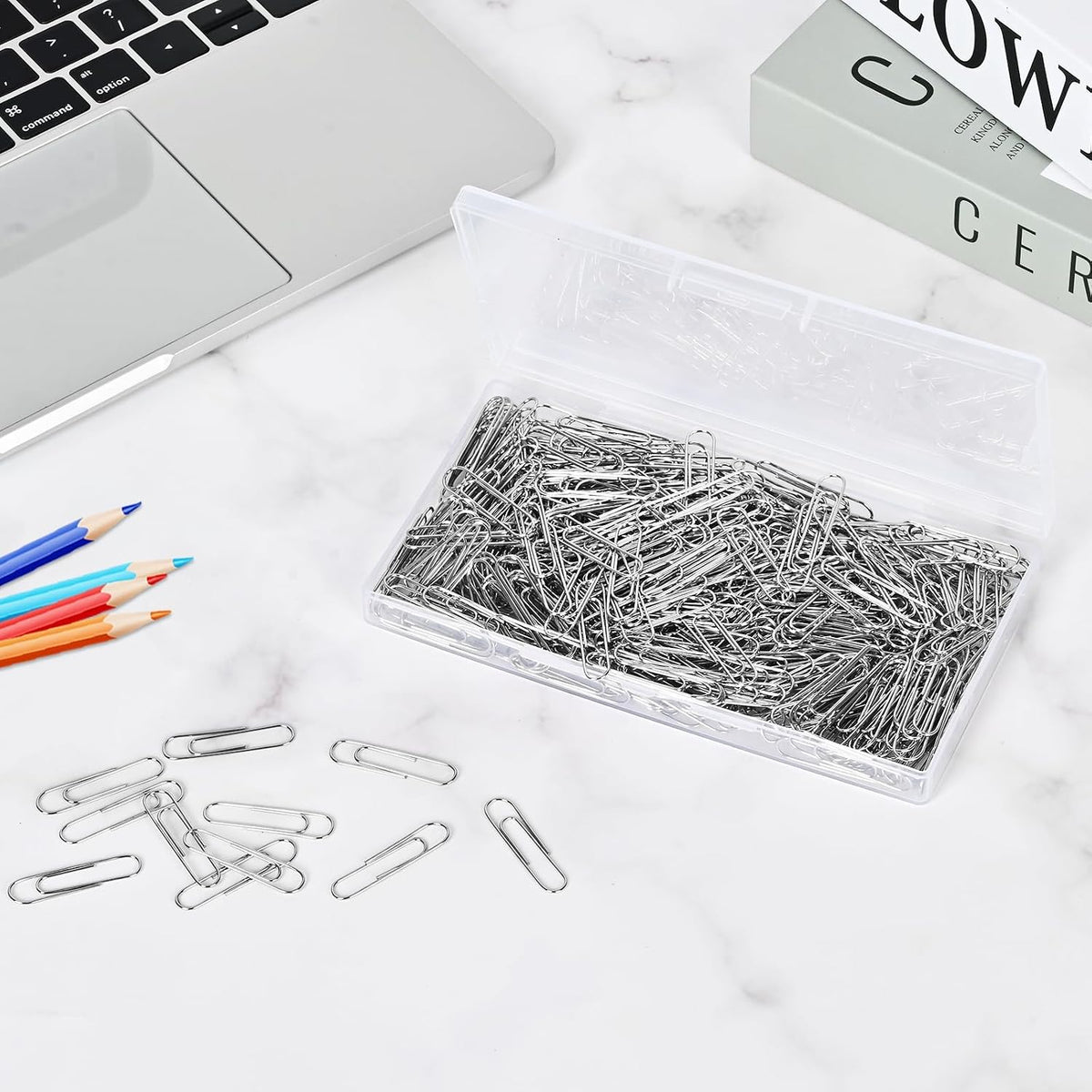 400 Pcs Medium Paper Clips,1.3 inch Metal Paper Clip for Office, School.