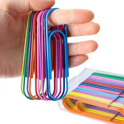 Timenu 4 Inch Jumbo Paper Clips, Large Colored Paper Clips, 40 Pack