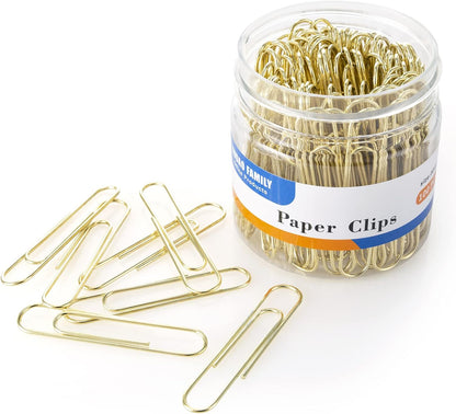 Large Paper Clips, Gold Paper Clips, 2 Inch Paper Clip, Jumbo Paperclips 100/Pack