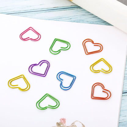 Frienda 105 Pieces Fun Heart Paper Clips, Fancy Office Supplies