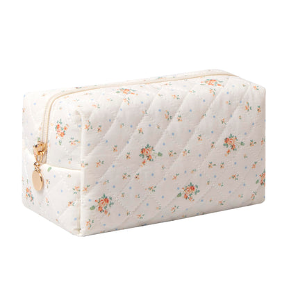 Pencil Case Office College School Storage Bag Pouch Holder Box Organizer Makeup Pouch Cosmetic Bag Aesthetic Cute Pen Case for Girls Boys Kids (Pink floral prints)