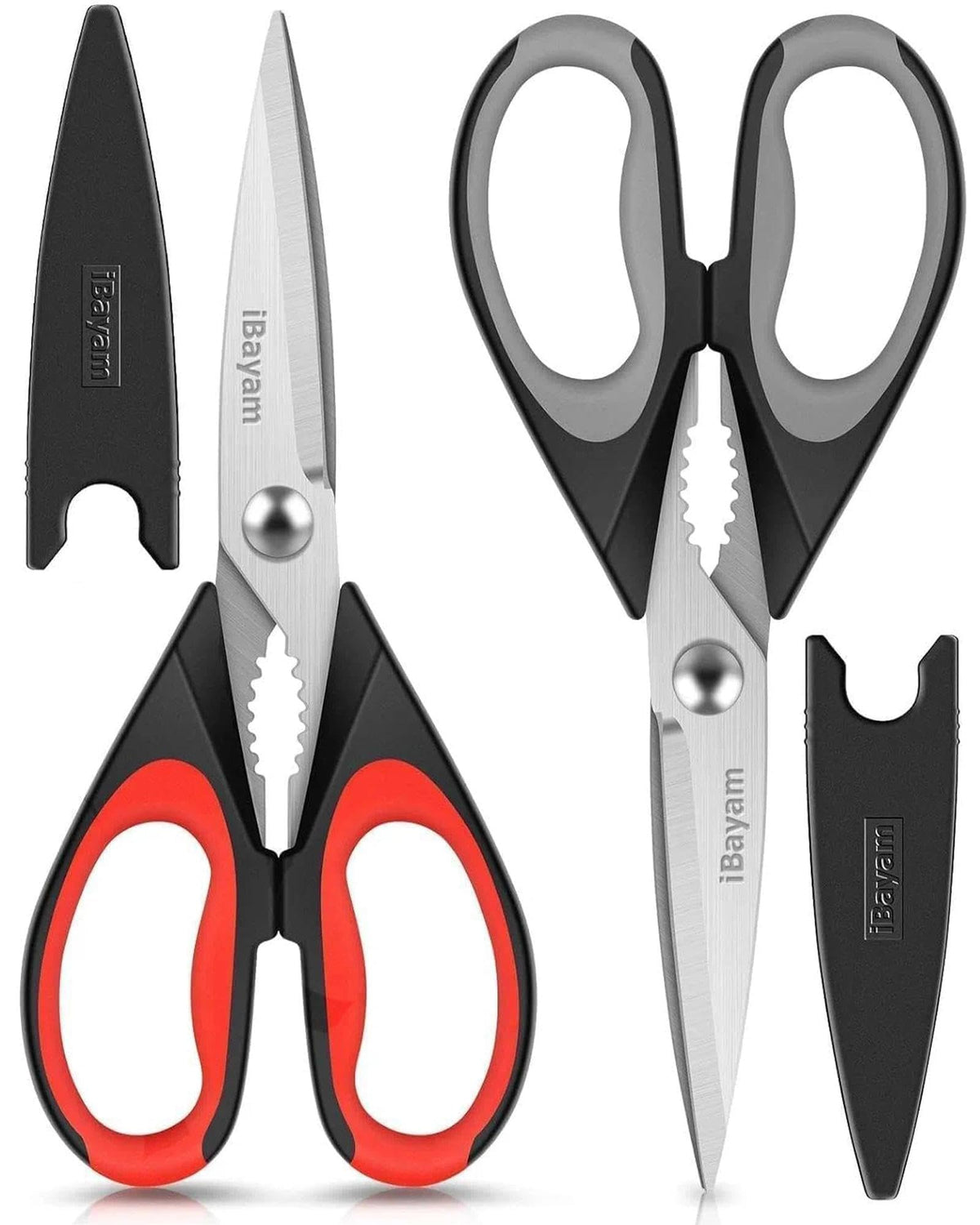 iBayam Kitchen Scissors Shears All Purpose Heavy Duty, Protective Sheath
