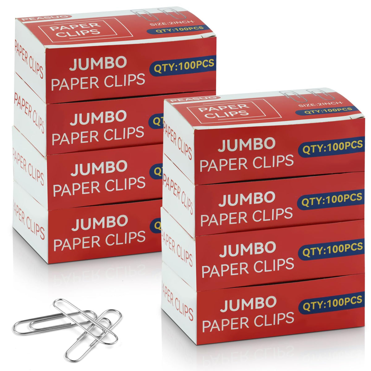 800 PCS Medium Paper Clips #1, Smooth Paperclip for Office & School, 1.3 in