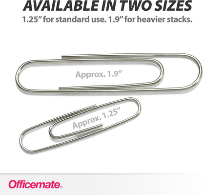 Officemate Giant Paper Clips, Pack of 10 Boxes of 100 Clips Each (1,000 Clips Total) (99914)