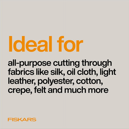 Fiskars 8" RazorEdge Fabric Scissors, Heavy Duty & Sharp Fabric Shears