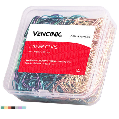 VENCINK 300 Pcs Gold Paper Clips Teardrop Cute Paperclips