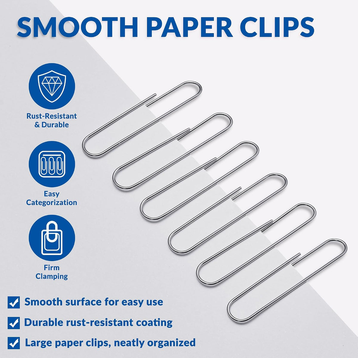 Jumbo Paper Clips, 2 Inch Paper Clip, 200 pcs Large Paperclips