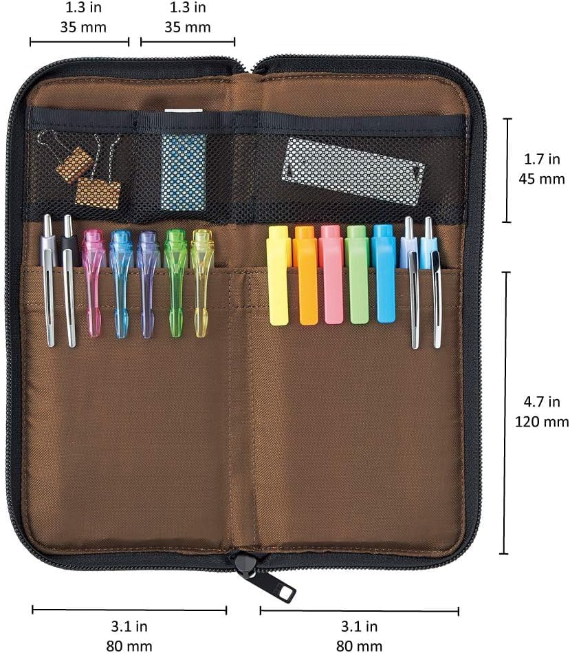 LIHITLAB LAB Slim Pen/Pencil Pouch, 0.7 × 3.9 × 8.5 Inches, Indigo (A7652-11)
