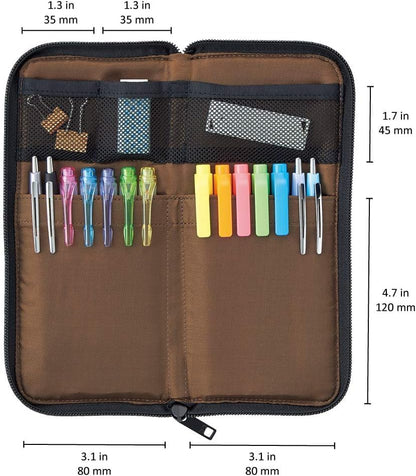 LIHITLAB LAB Slim Pen/Pencil Pouch, 0.7 × 3.9 × 8.5 Inches, Indigo (A7652-11)