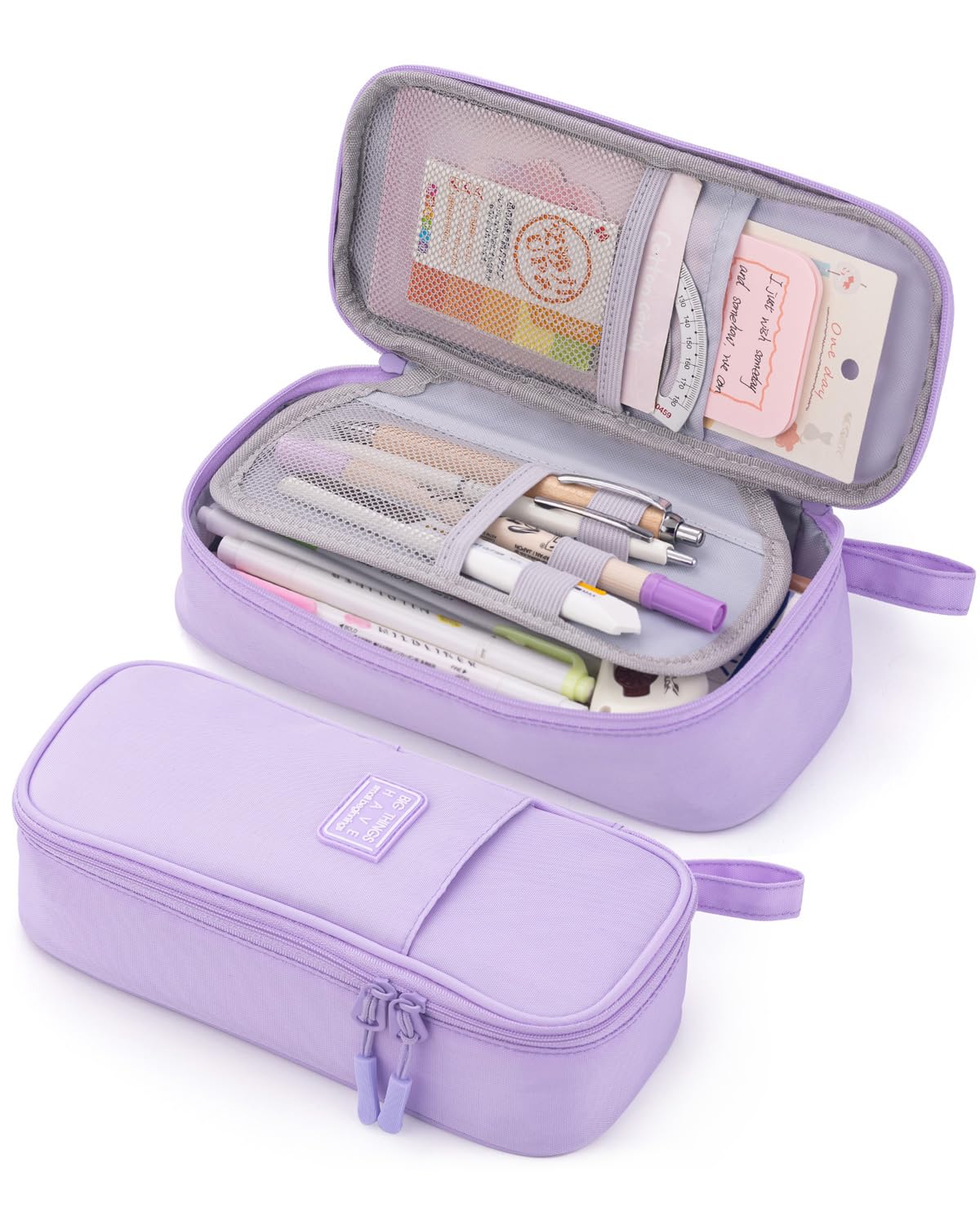 CICIMELON Durable Pencil Case Big Storage Pen Pouch Bag for School Supplies Office College Teen Girls Adults, Pink