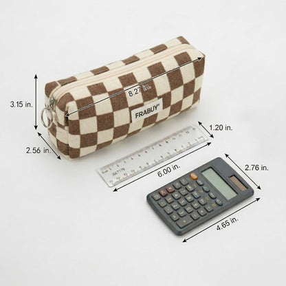 Soft Corduroy Pencil Case Pen Pouch Organizer, Small Stationery Bag