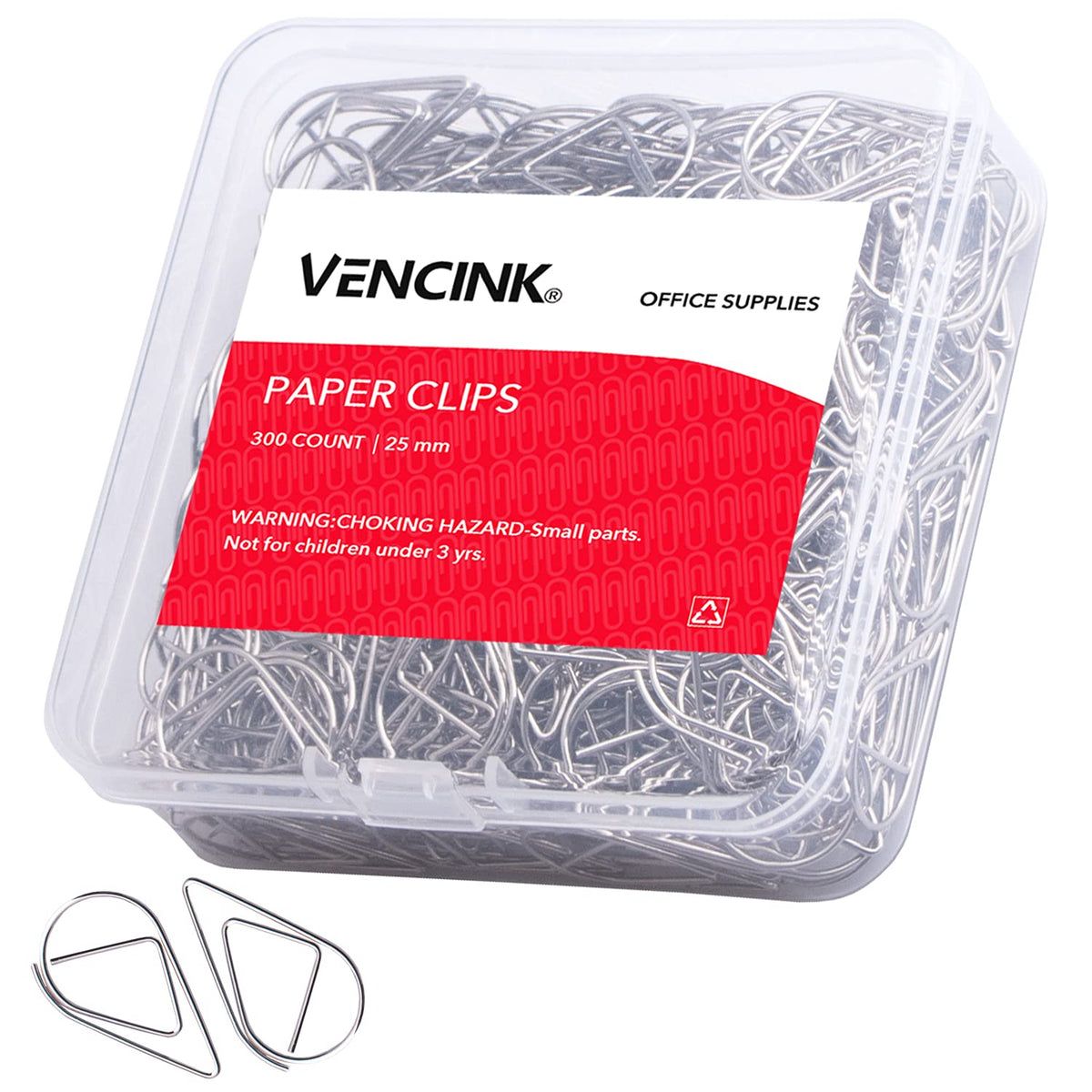 VENCINK 300 Pcs Gold Paper Clips Teardrop Cute Paperclips
