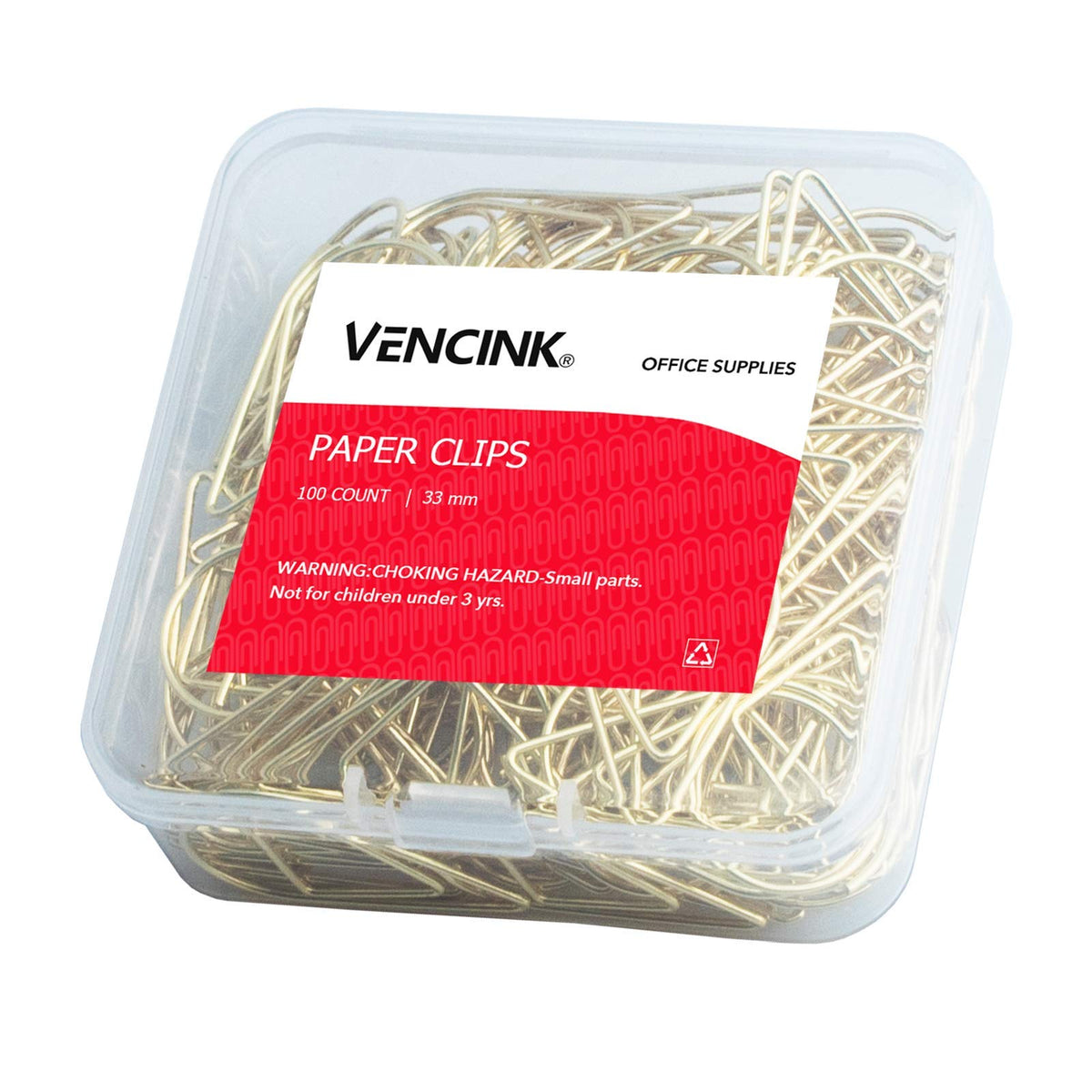 VENCINK 300 Pcs Gold Paper Clips Teardrop Cute Paperclips