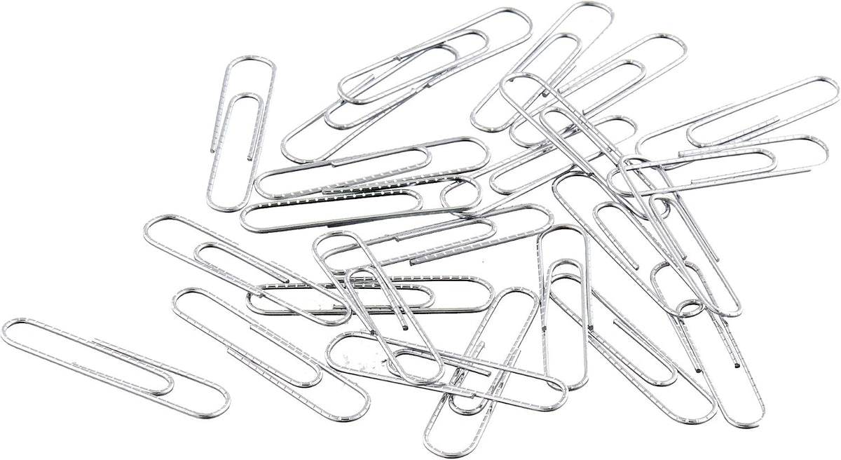 Amazon Basics No. 1 Paper Clips, Nonskid, 1000 Count (10 Pack of 100), Silver