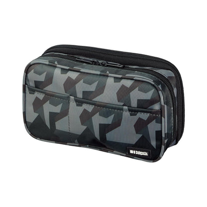 LIHIT LAB Large Capacity Zipper Pencil Case For School Office College, Big Capacity 4 Compartments Pencil Bag Holder Adults Teen Boys Girls, Travel Cosmetics Storage, Black (A7551-24)