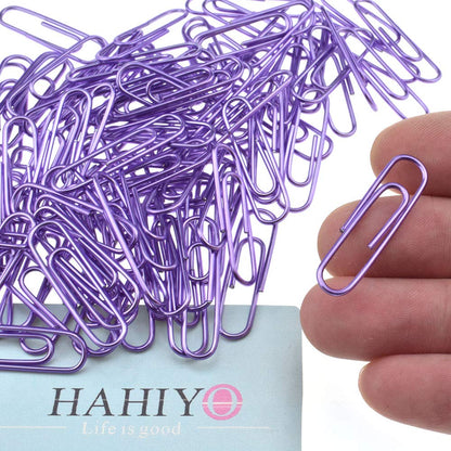 HAHIYO Paper Clips 2 inches (50mm) Length Gold Wide Paperclips Vinyl Coated Prevent Scratching Tearing The Pages Sturdy for Bookmark Organize Home Office School 30 Pack