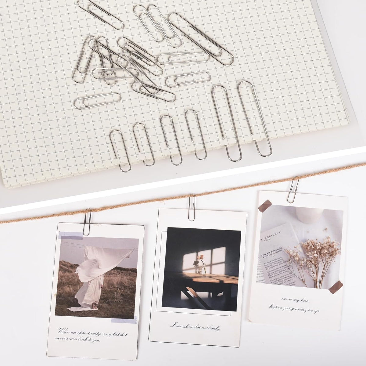 500PCS Paper Clips and Binder Clips Assorted Sizes