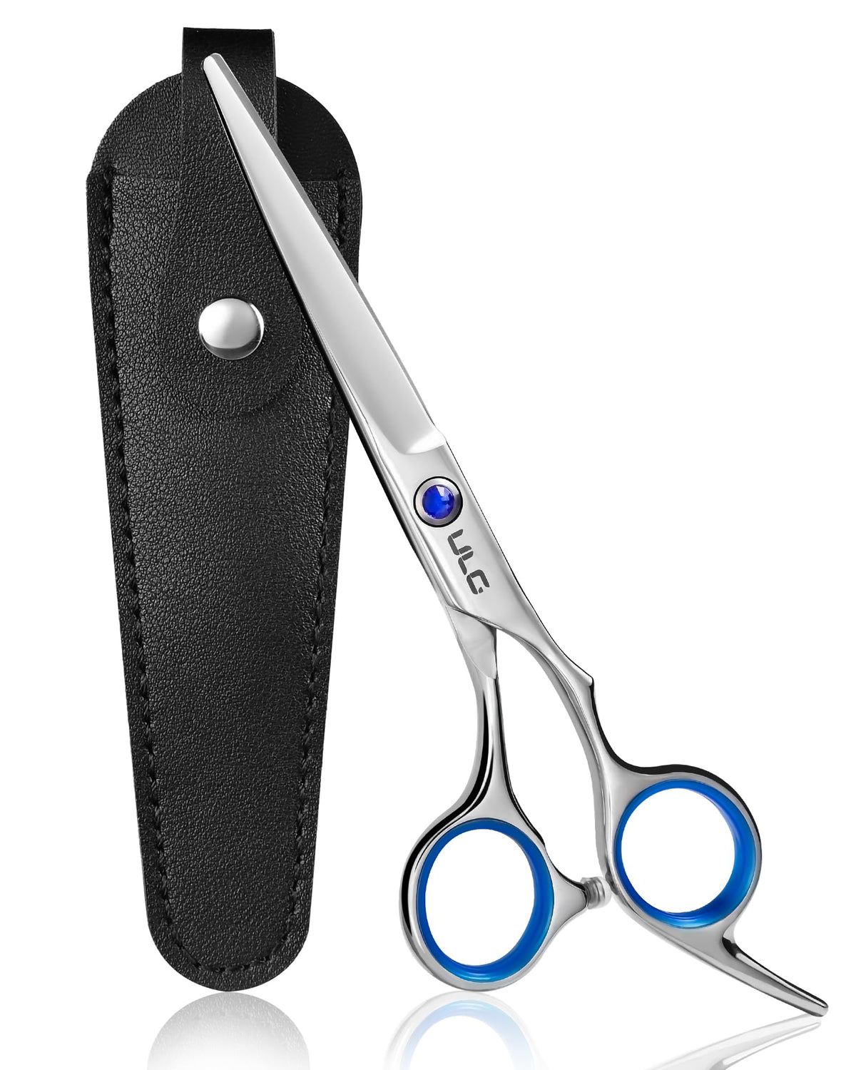 Hair Cutting Scissors, ULG Professional Hair Scissors 6.5 inch Right-Hand Razor Edge Barber Shears Salon Hair Cutting Shears Made of Japanese Stainless Steel, Hand Sharpened Blue