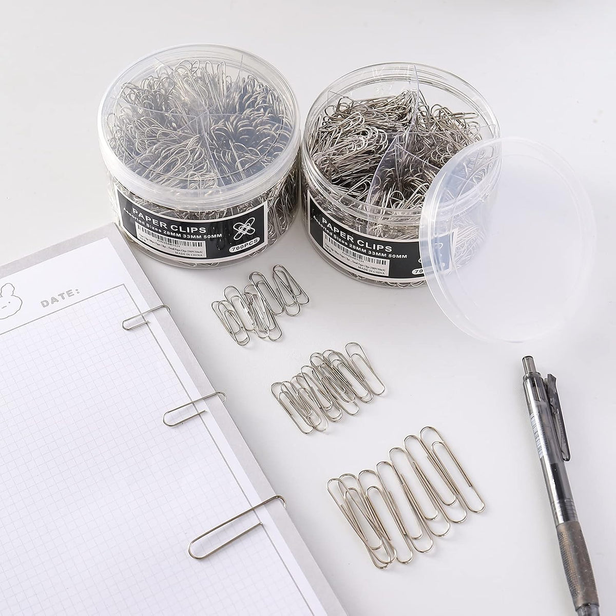 Wakawaga 700pcs Paper Clips Assorted Sizes Large (700PCS)