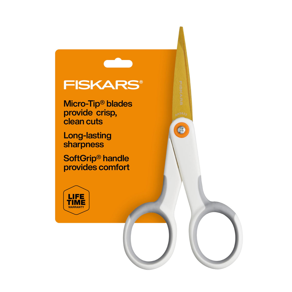 Fiskars 10" Easy Action Bent Handle Titanium Craft Scissors