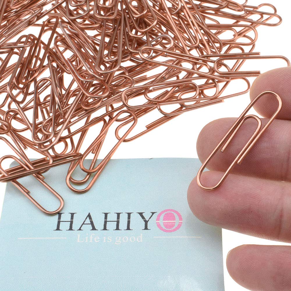 HAHIYO Paper Clips 2 inches (50mm) Length Gold Wide Paperclips Vinyl Coated Prevent Scratching Tearing The Pages Sturdy for Bookmark Organize Home Office School 30 Pack