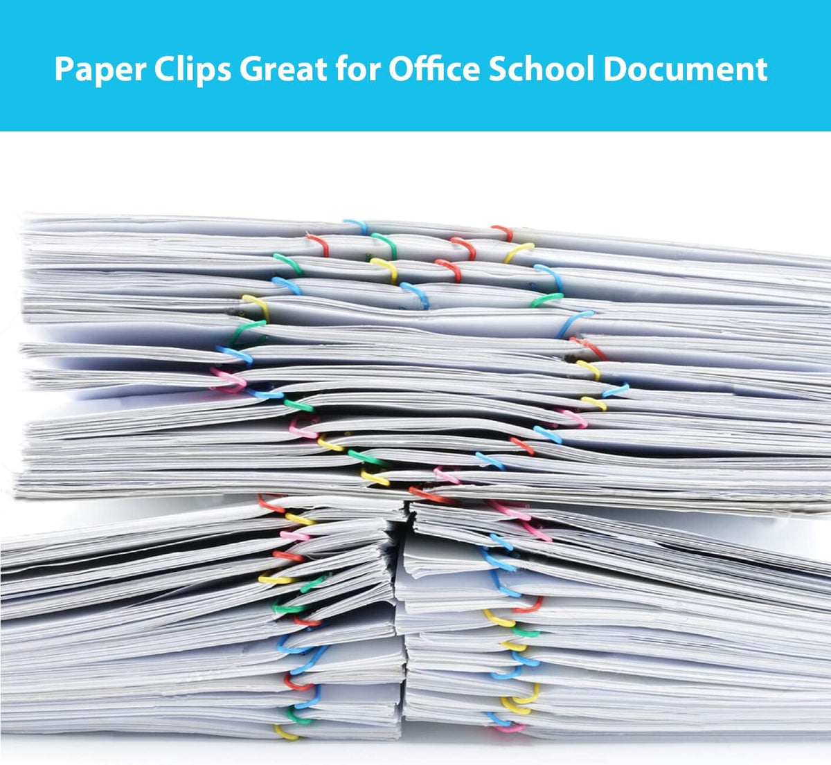 Paper Clips, 100Pcs 2 Inch Large Paperclips Assorted Color