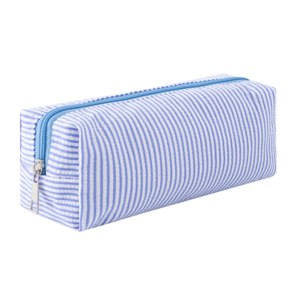 Cute Pencil Case Capacity Pencil Pouch Aesthetic Pen Bag Office Stationery Organizer Simple Sturdy Multifunctional Cosmetic Pouch (Navy blue)