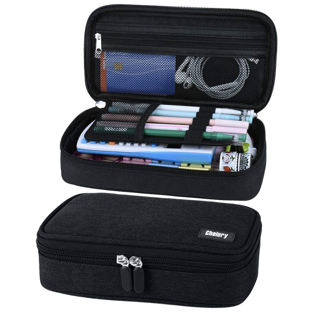 Chelory Big Capacity Pencil Case Large Pencil Bag Pouch Pen Case Pencil Marker Holder Stationery Storage Makeup Bag for Office Supplies Adults