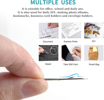 Paper Clips, 200 Pack, Paperclips, Paper Clip, Suitable for Office, School, and Daily use, Also Used for Daily DIY, Clip(Silver)