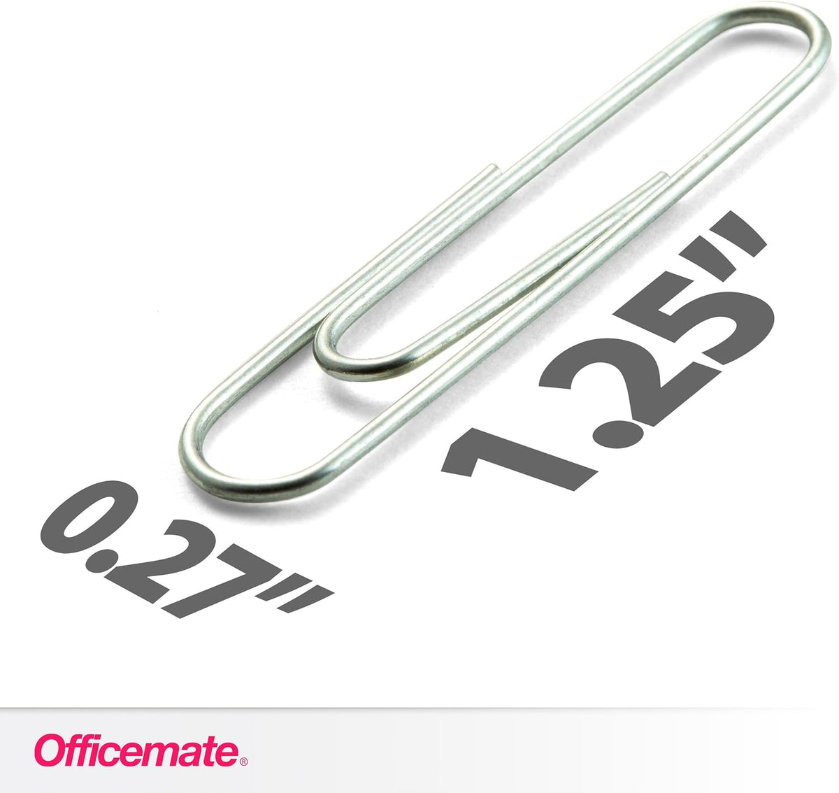 Officemate Premium #1 Paper Clips, 1,000 Paper Clips (10 Boxes of 100 Each) (99916) , Silver