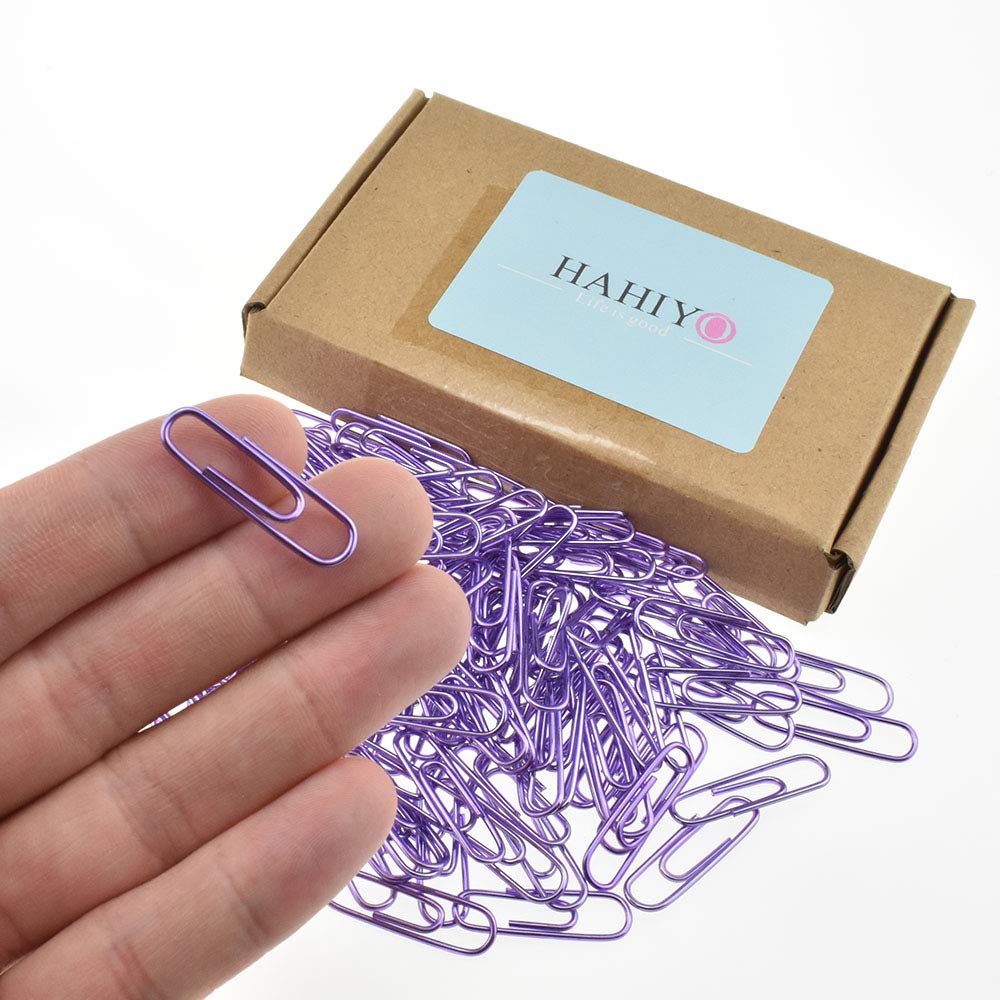 HAHIYO Paper Clips 2 inches (50mm) Length Gold Wide Paperclips Vinyl Coated Prevent Scratching Tearing The Pages Sturdy for Bookmark Organize Home Office School 30 Pack
