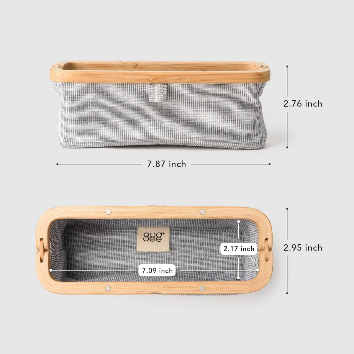 GUDEE UROKI Pen Case Pencil Pouch Lightweight and Spacious with Bamboo Frame Magnetic Opening for Organizing Stationary Office Supply 7.8x2.9.x2.7 inch Men and Women Infinity Blue