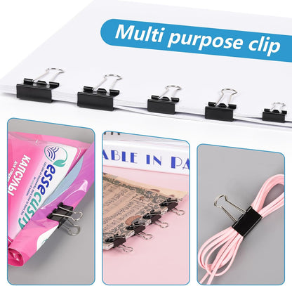 500PCS Paper Clips and Binder Clips Assorted Sizes